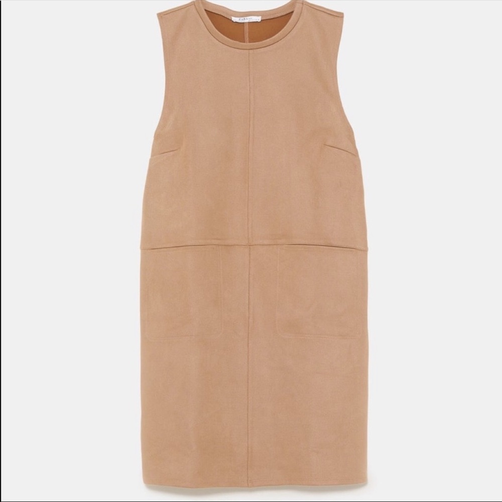 Zara tan shift dress